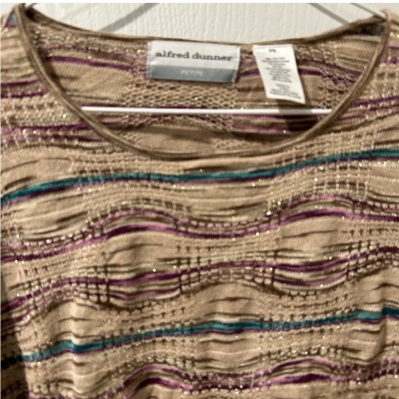 Alfred Dunner Multicolored Striped Knit Top - Picture 6 of 8